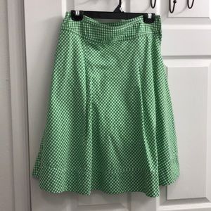 Green checkered skirt